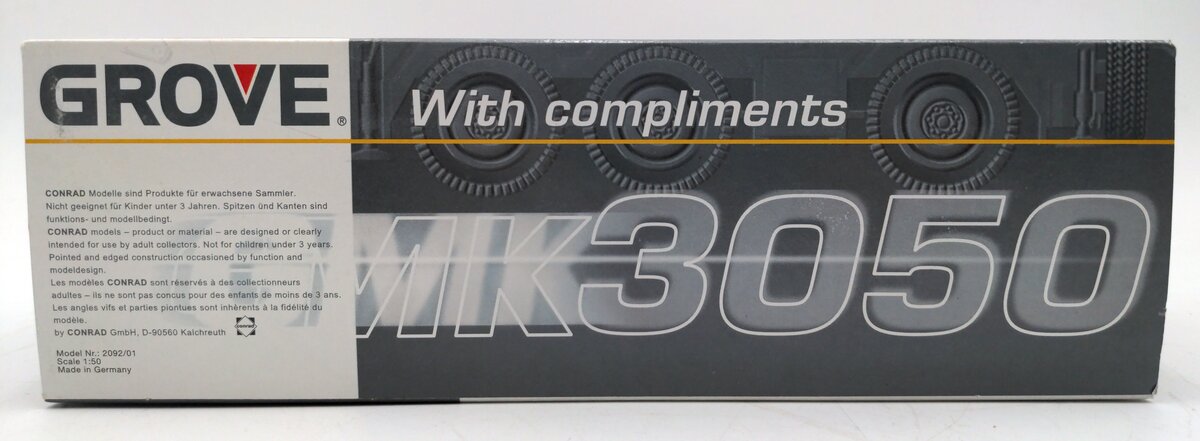 Conrad 2092/01 1:50 Scale Diecast GMK 3050 All Terrain Hydraulic Crane VG/Box