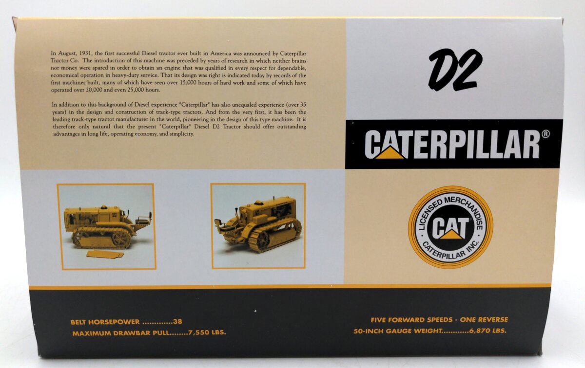 SpecCast 781 1:16 Scale Caterpillar D2 Track-Type Tractor Orchard Model NIB