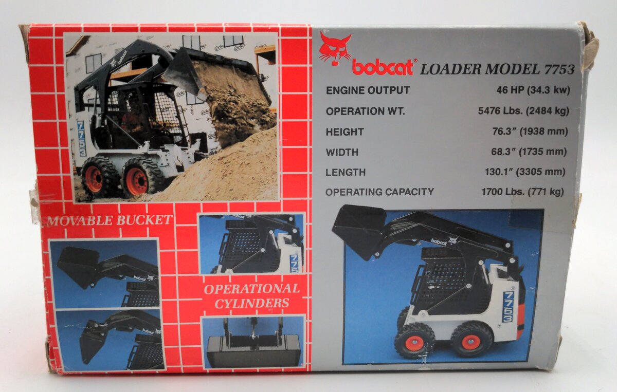 Clover 7753 1:25 Scale Diecast Melroe Bobcat 7753 Skid Steer Loader NIB