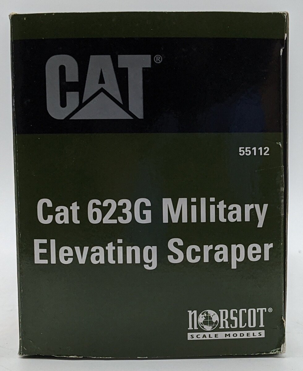 Norscot 55112 1:50 Diecast Caterpillar 623G Elevating Scraper Military Vehicle NIB