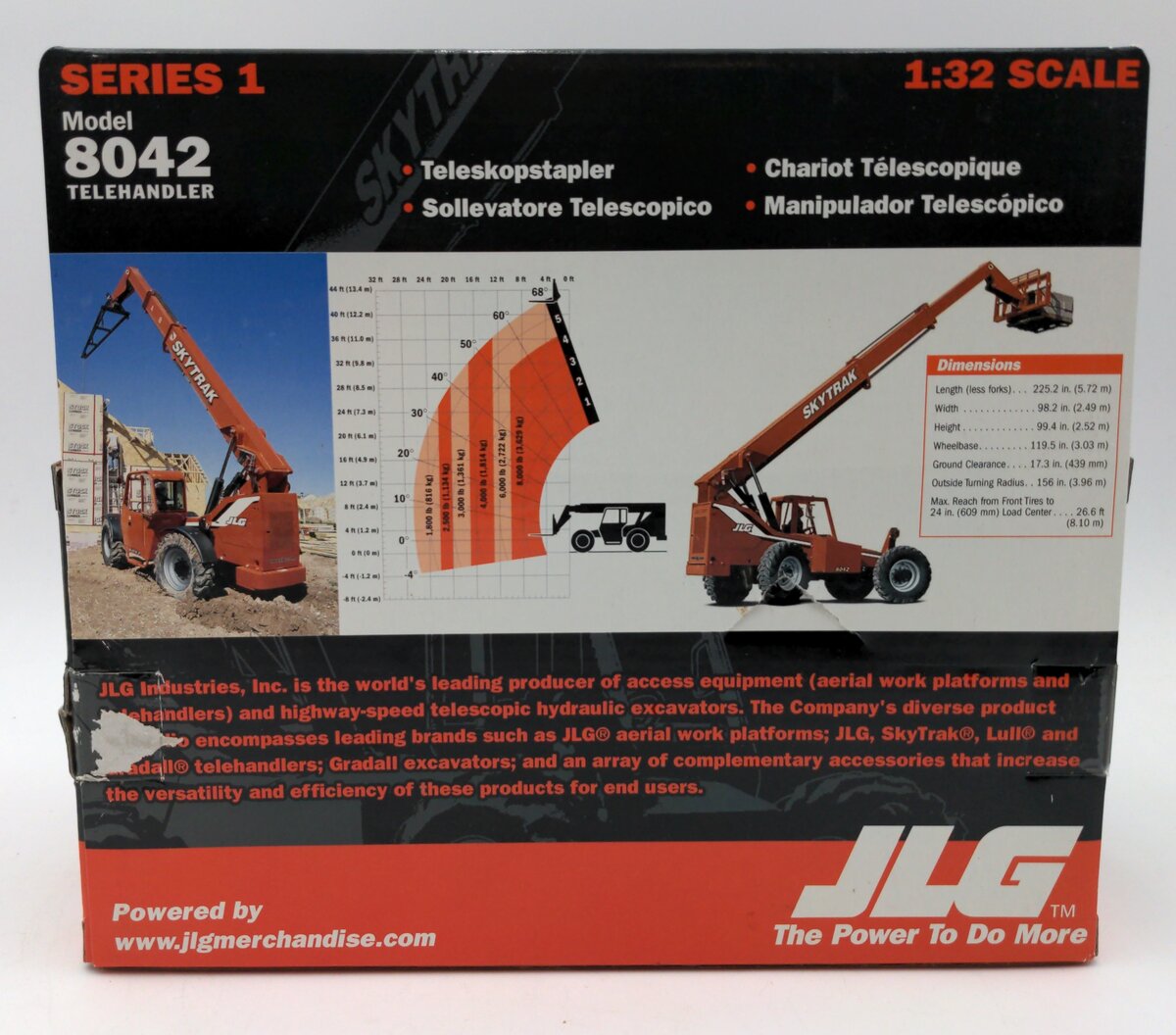 JLG 8042 1:32 Scale Diecast Telehandler VG/Box