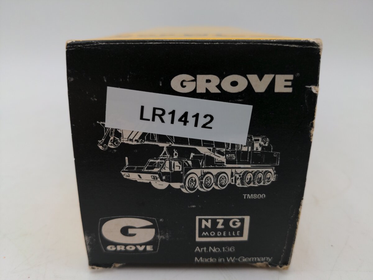 NZG 136 1:50 Scale Diecast Grove TM800 6 Axle Mobile Crane EX/Box