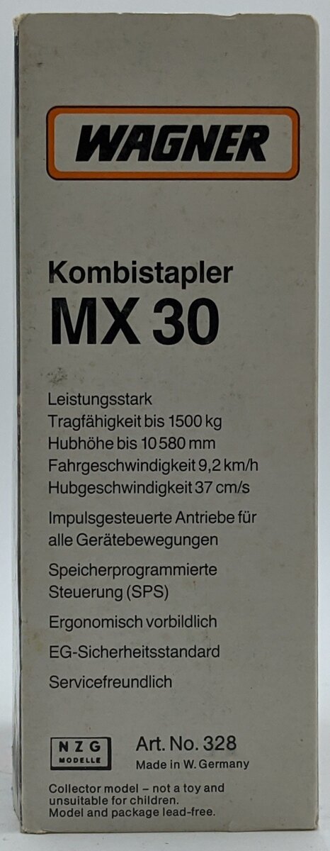 NZG 328 1:35 Wagner MX30 High Rise Forklift NIB