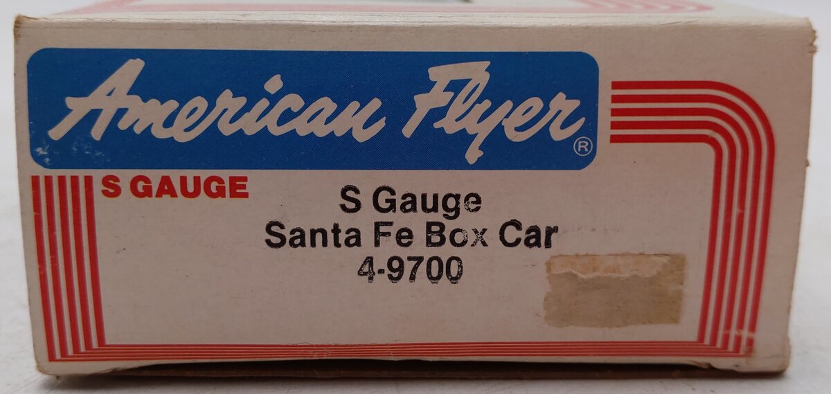 American Flyer 4-9700 S Gauge Santa Fe Box Car #9700 VG/Box