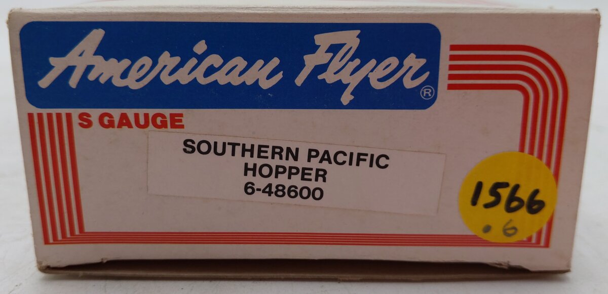 American Flyer 6-48600 S Gauge Southern Pacific Hopper #48600 VG/Box
