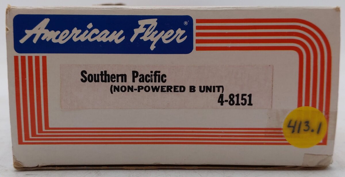 American Flyer 4-8151 S Southern Pacific Non-Powered B-Unit Diesel Loco #8151 VG/Box