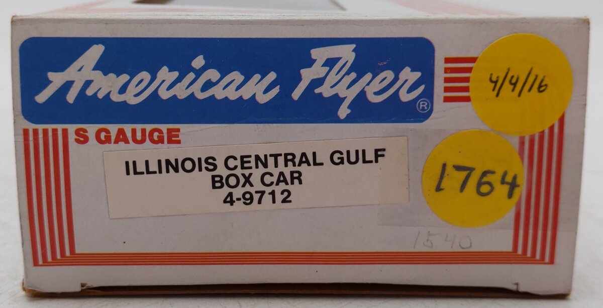 American Flyer 4-9712 S Gauge Illinois Central Gulf Boxcar #9712 EX/Box
