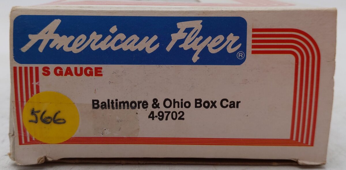 American Flyer 4-9702 S Gauge Baltimore & Ohio Sentinel Boxcar #9702 EX/Box