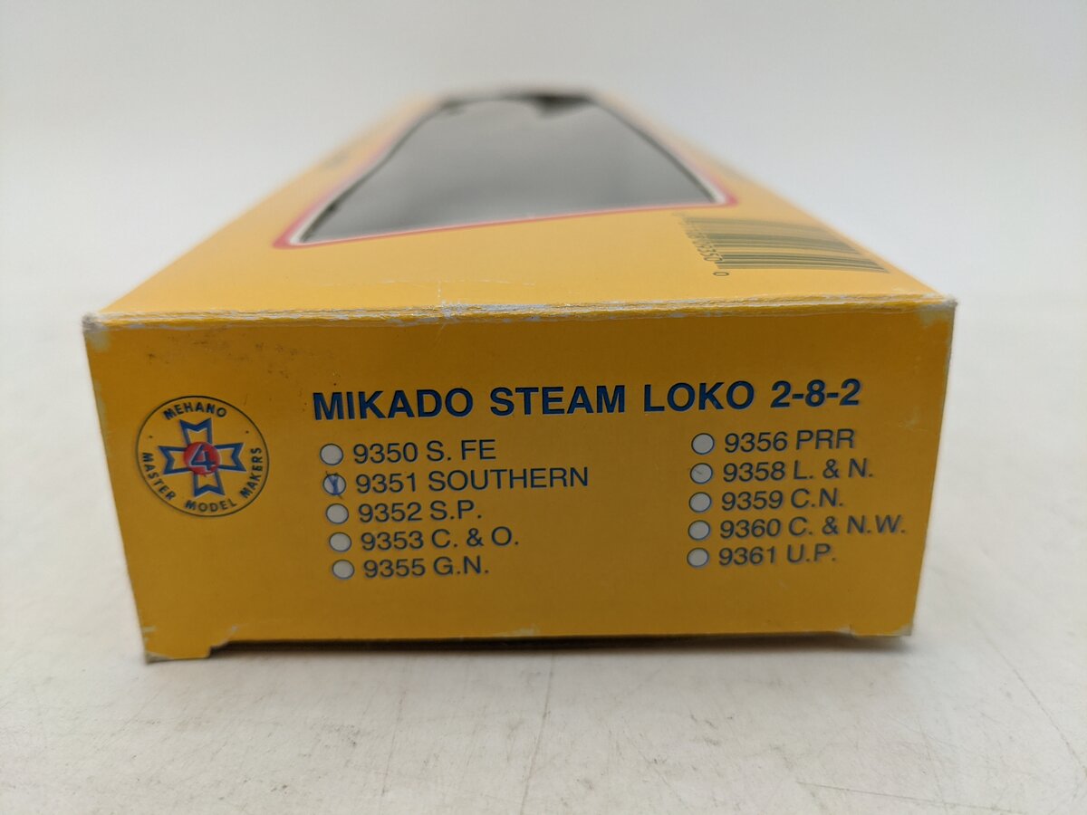 Mehano 9351 Southern 2-8-2 Mikado Steam Locomotive & Tender EX/Box