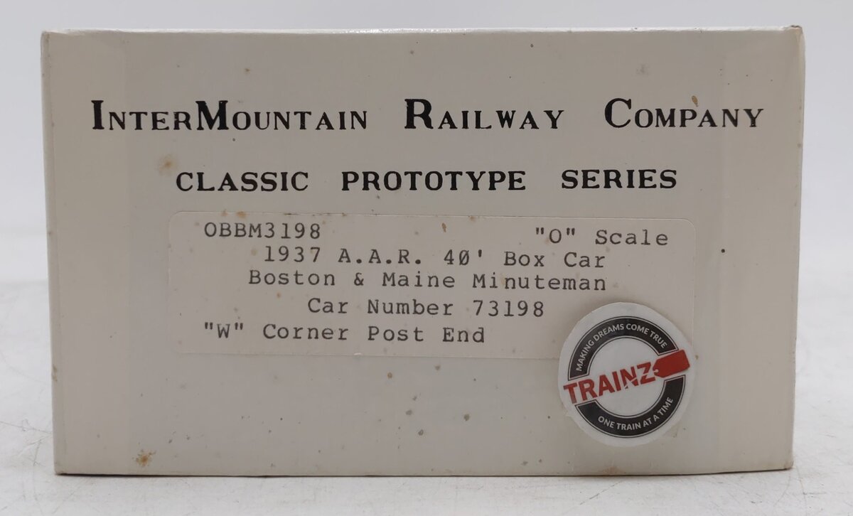InterMountain OBBM3198 O Boston & Maine 1937 A.A.R. Box Car #73198 EX/Box