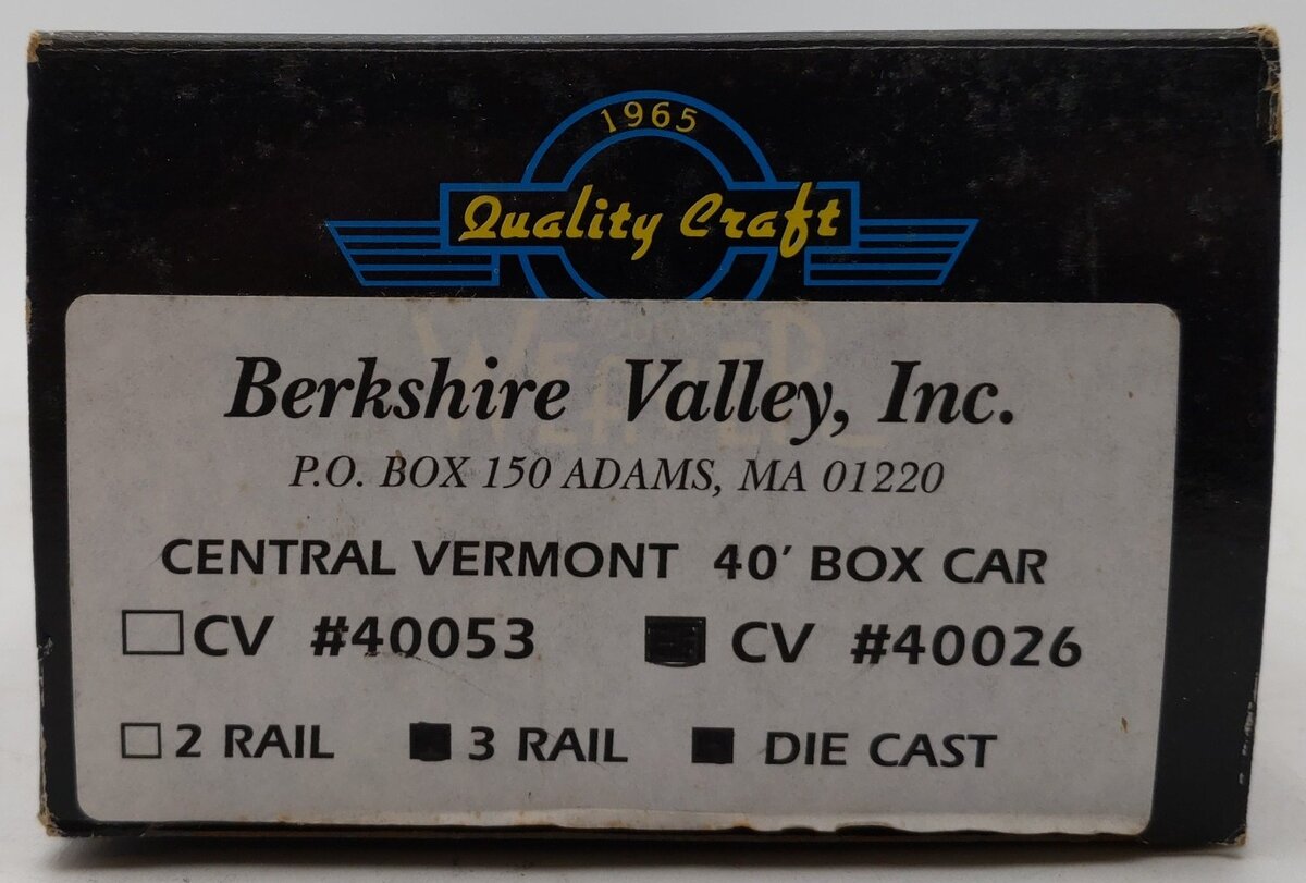 Weaver O Gauge 40026 Central Vermont 40' Boxcar #40026 EX/Box