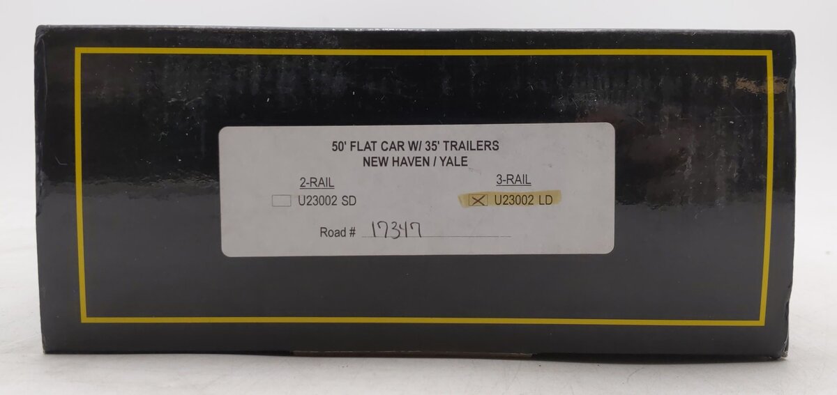 Weaver U23002LD New Haven/Yale 50' Flatcar with 35' Trailer EX/Box
