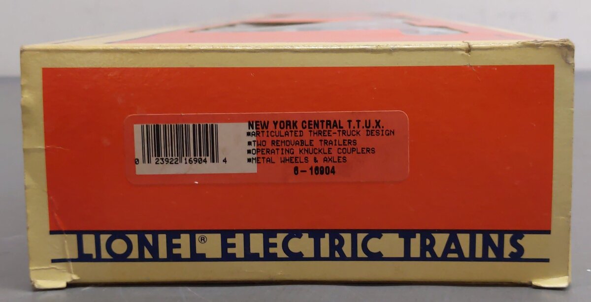 Lionel 6-16904 O New York Central T.T.U.X. Flat Cars w/2 Intermodal Containers EX/Box