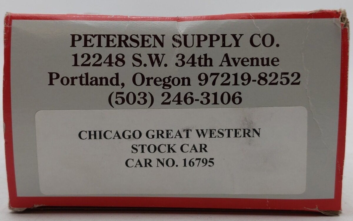 Petersen 16795 Chicago Great Western Stock Car EX/Box