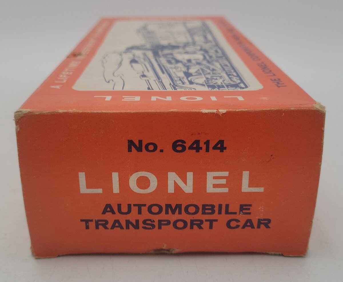 Lionel 6414 Vintage O Evans Autoloader with 4 Red Autos with Gray Bumpers VG/Box