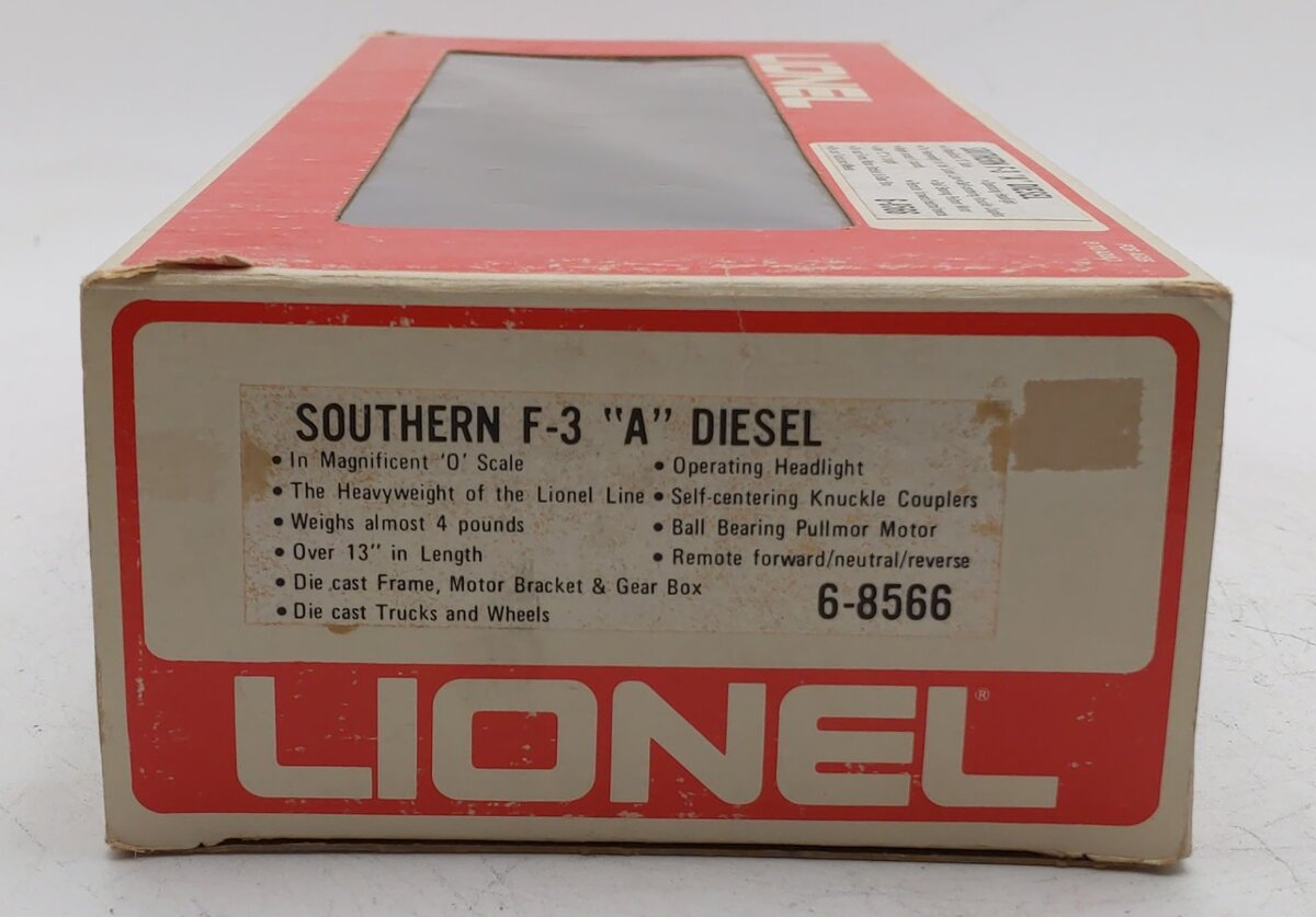 Lionel 6-8566 O Gauge Southern F-3 A Diesel Locomotive #8566 EX/Box