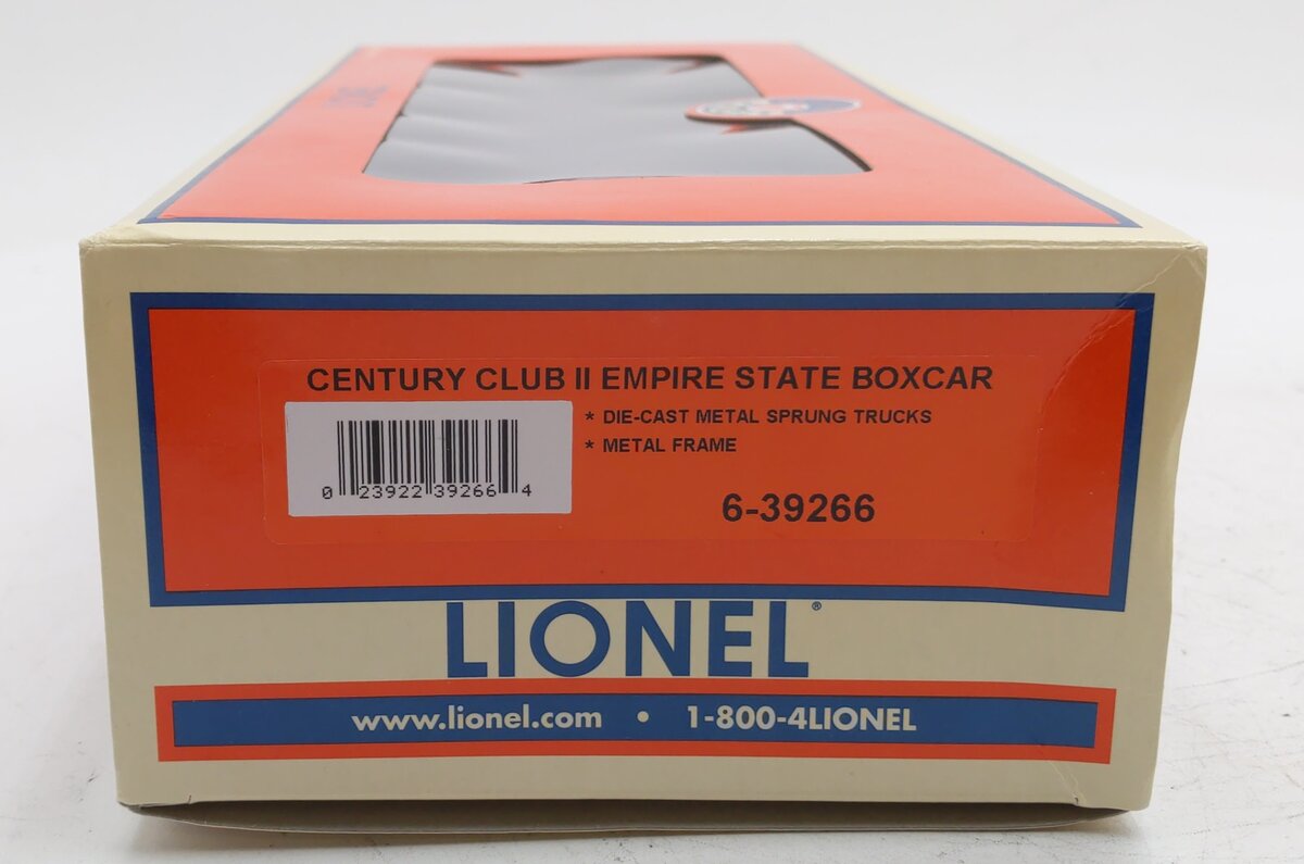 Lionel 6-39266 O Gauge Century Club II NYC Empire State Hudson Boxcar LN/Box