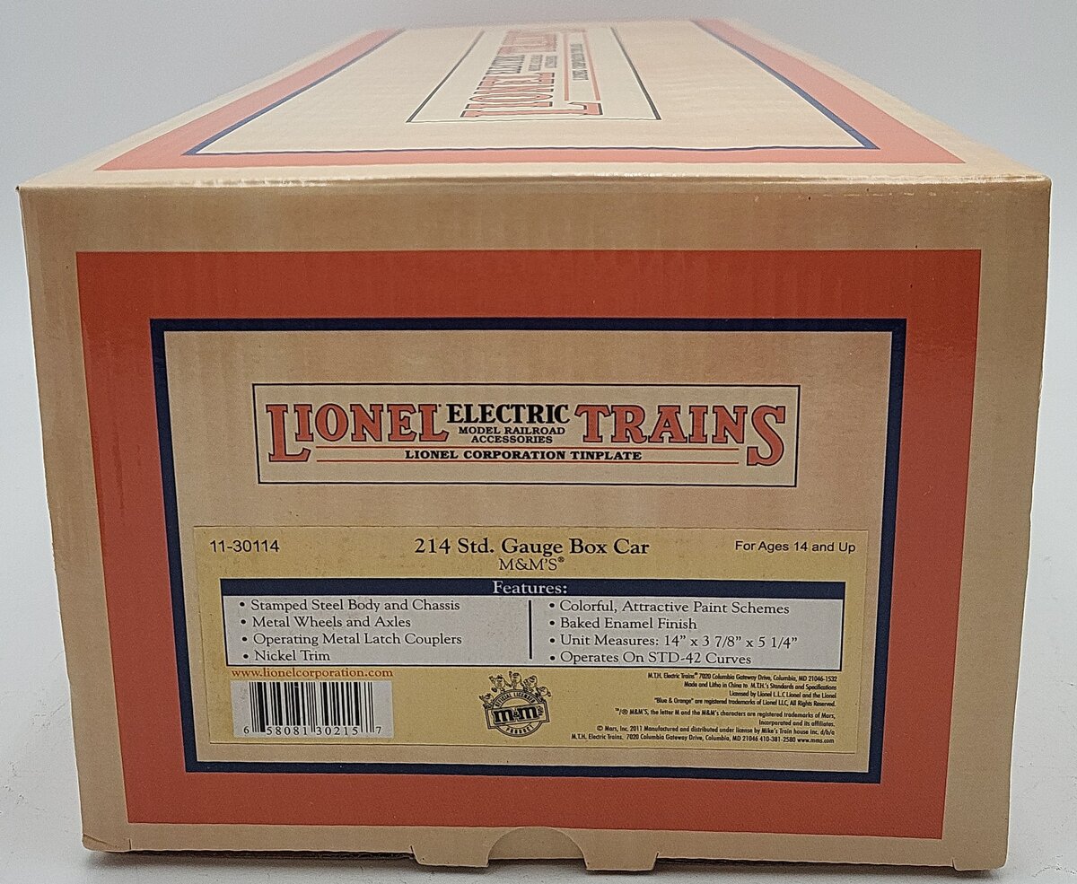 MTH 11-30114 Standard Gauge M&M's Boxcar #214