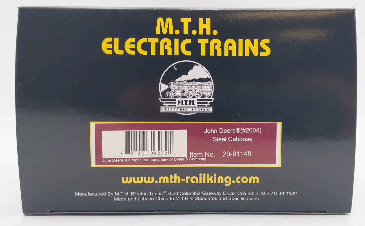 MTH 20-91148 O Gauge John Deere Steel Caboose #2004 NIB