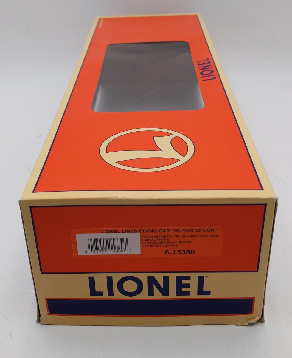Lionel 6-15380 O Gauge Lionel Lines Aluminum "Silver Spoon" Dining Car EX/Box