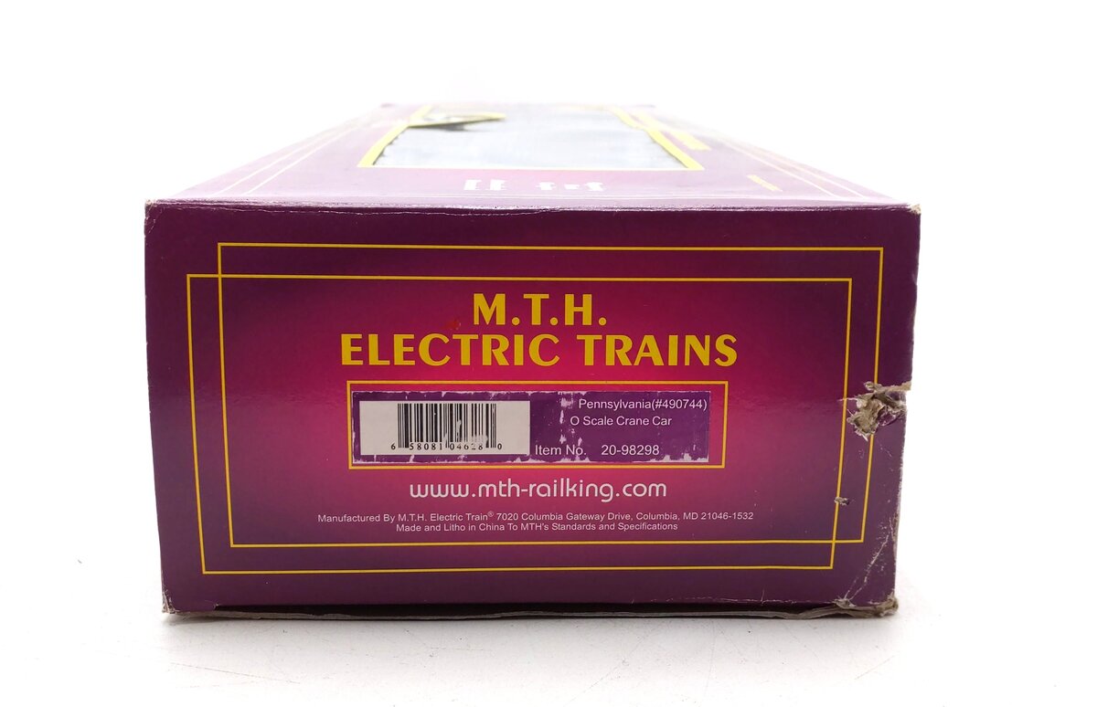 MTH 20-98298 O Gauge Pennsylvania Crane Car #490744/Box