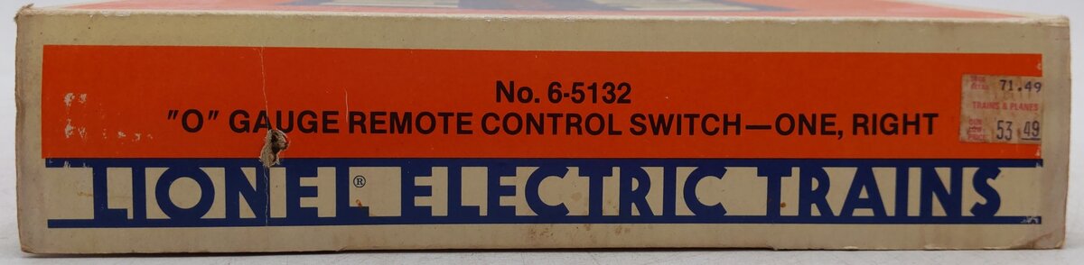 Lionel 6-5132 O Right Hand Remote Control Switch Turnout EX/Box