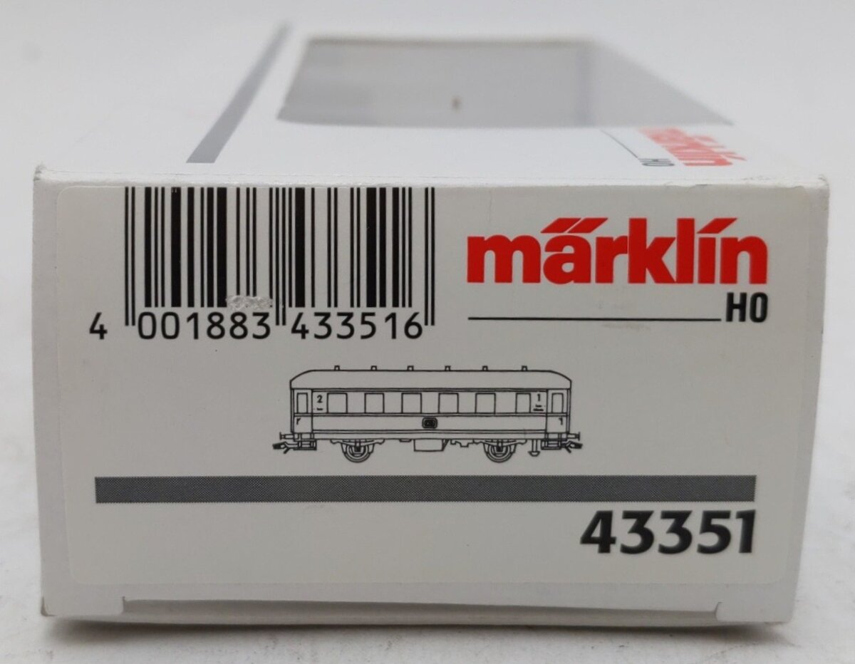 Marklin 43351 HO Scale DB 1st and 2nd Class Passenger Car EX/Box