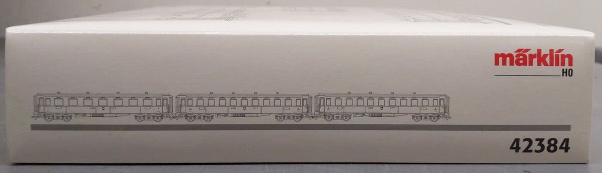 Marklin 42384 HO Scale SBB Old-Timer 3-Car Passenger Car Set EX/Box