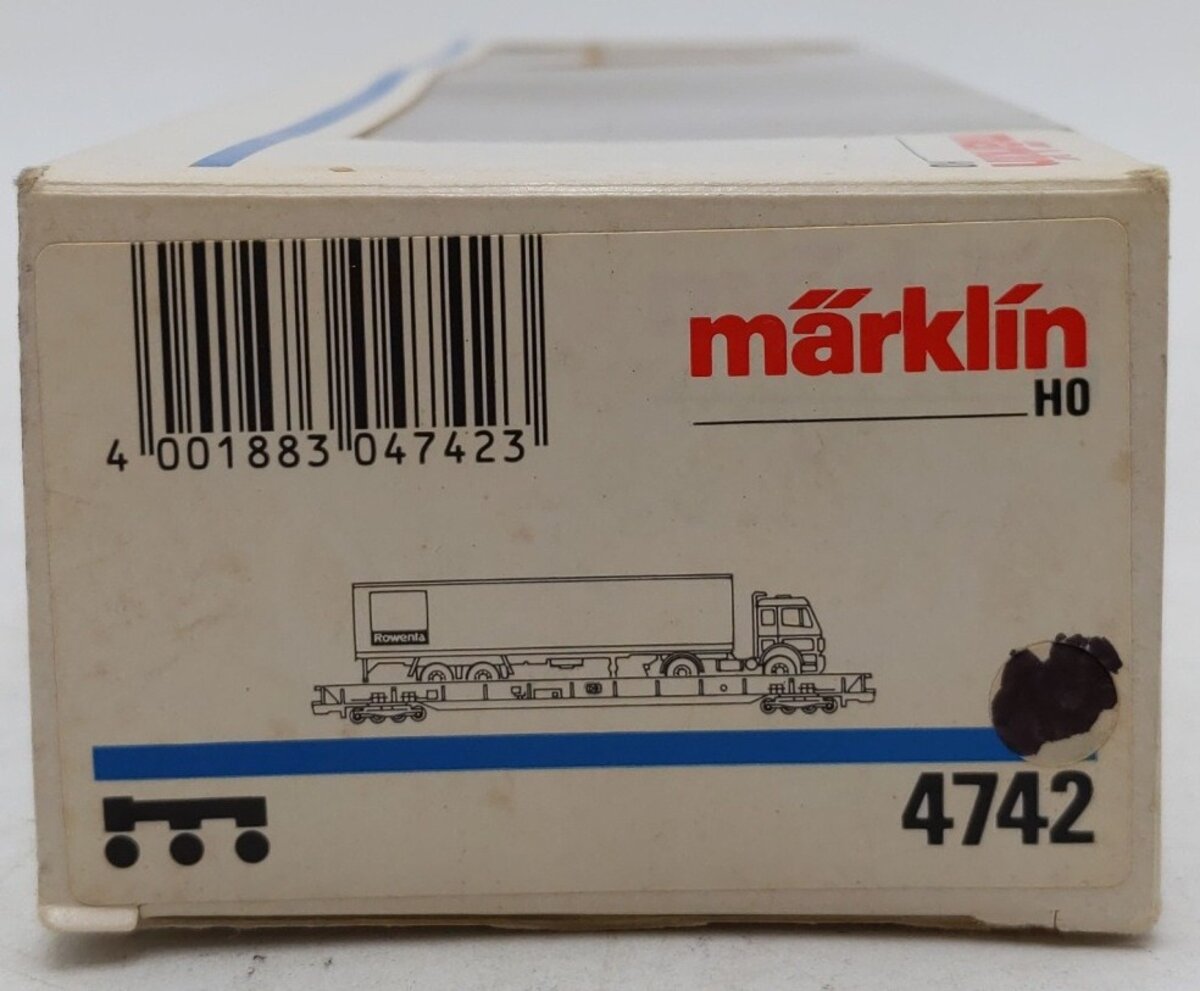Marklin 4742 Flatcar w/Bauknecht Tractor Trailer VG/Box