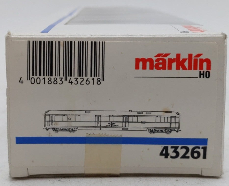 Marklin 43261 HO Scale German Imperial Railway Green Passenger Car VG/Box