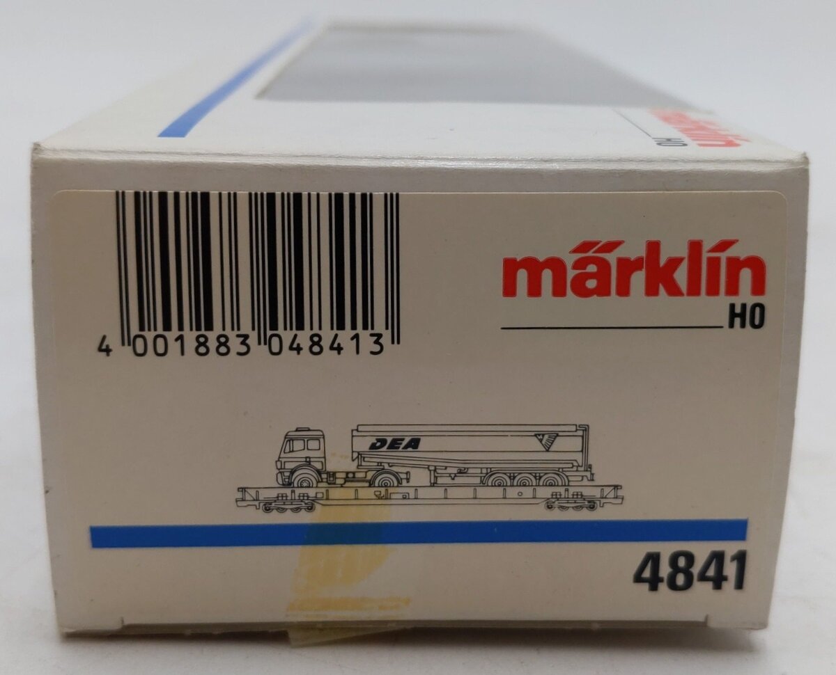 Marklin 4841 Flatcar w/DEA Truck & Trailer VG/Box