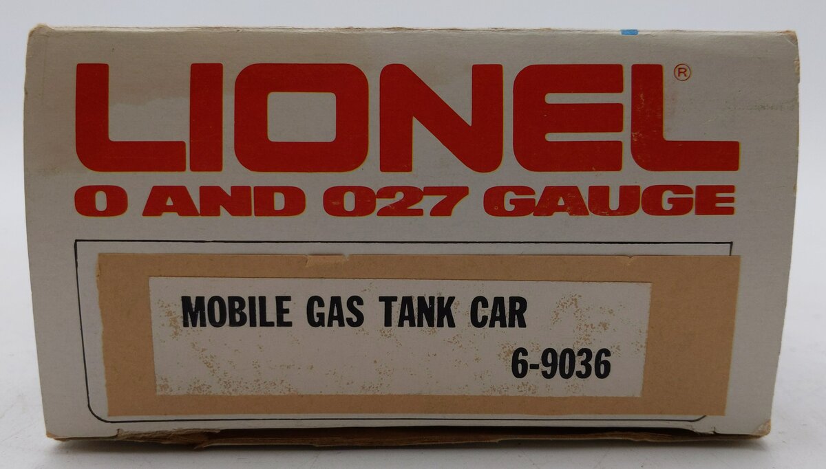 Lionel 6-9036 O Gauge Mobilgas Single Dome Tank Car #9036 EX/Box