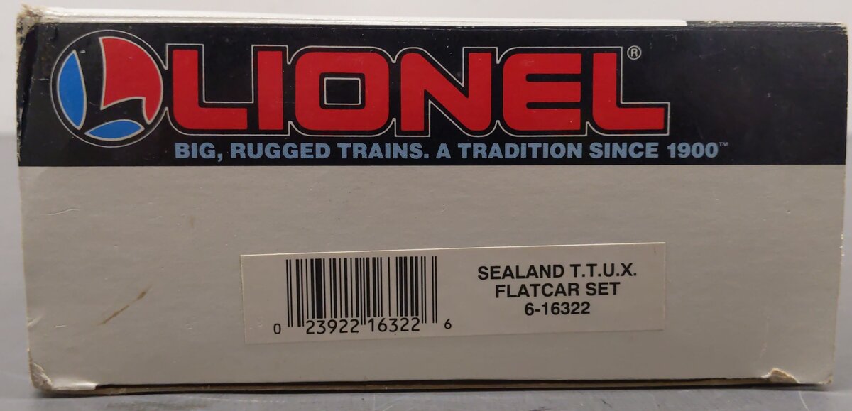 Lionel 6-16322 O Gauge TTUX Flatcar with 2 Sealand Trailers #16321, #16322 EX/Box