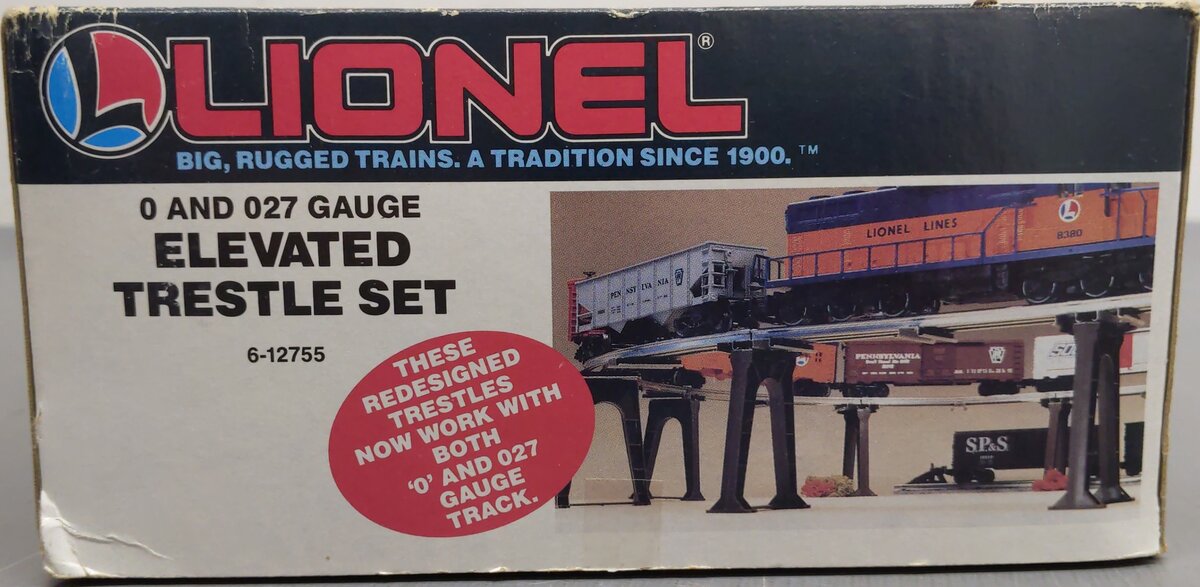 Lionel 6-12755 "O" & "O27" Gauge Elevated Trestle Set VG/Box