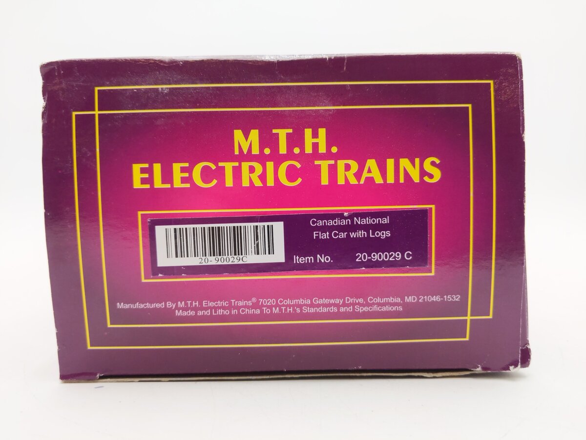 MTH 20-90029C O Canadian National Flatcar w/Bulkheads & Lumber Load #681019 LN/Box