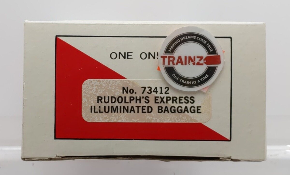Marx 73412 O Gauge Rudolph's Express Baggage Car w/ Blinking Red Nose LN/Box