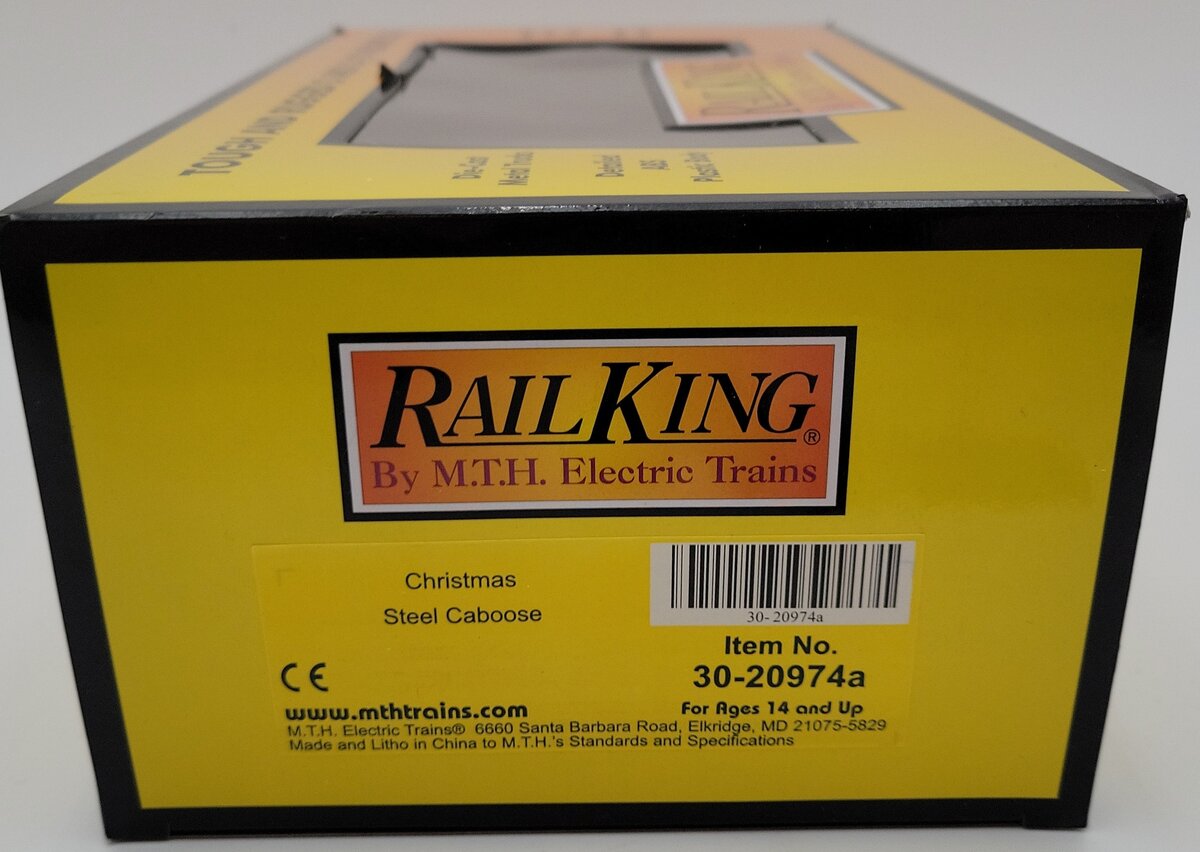 MTH 30-20974a Christmas Steel Caboose VG/Box