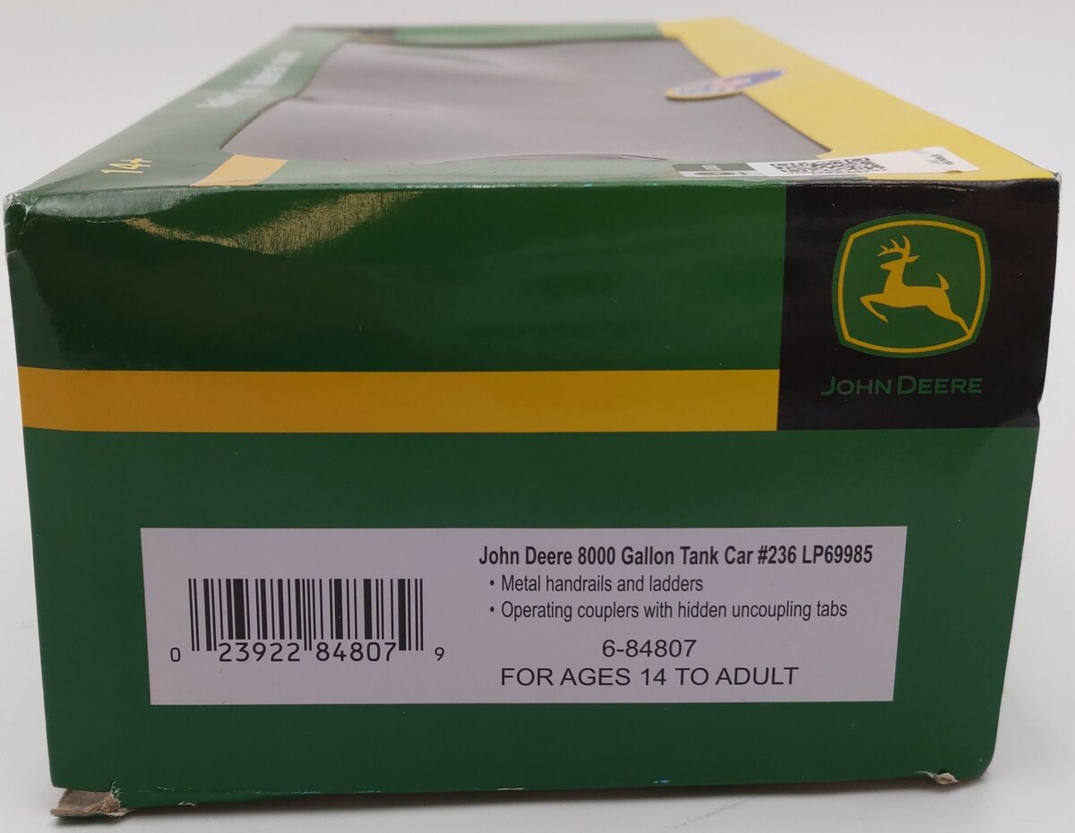 Lionel 6-84807 O John Deere 8000 Gallon Tank Car #236 LN/Box