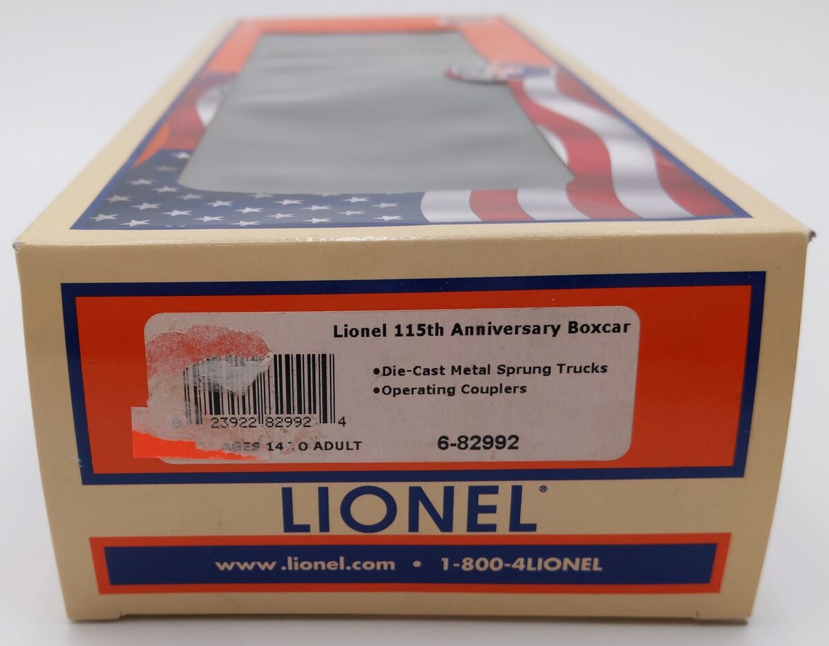 Lionel 6-82992 O Gauge Lionel 115th Anniversary Boxcar LN/Box