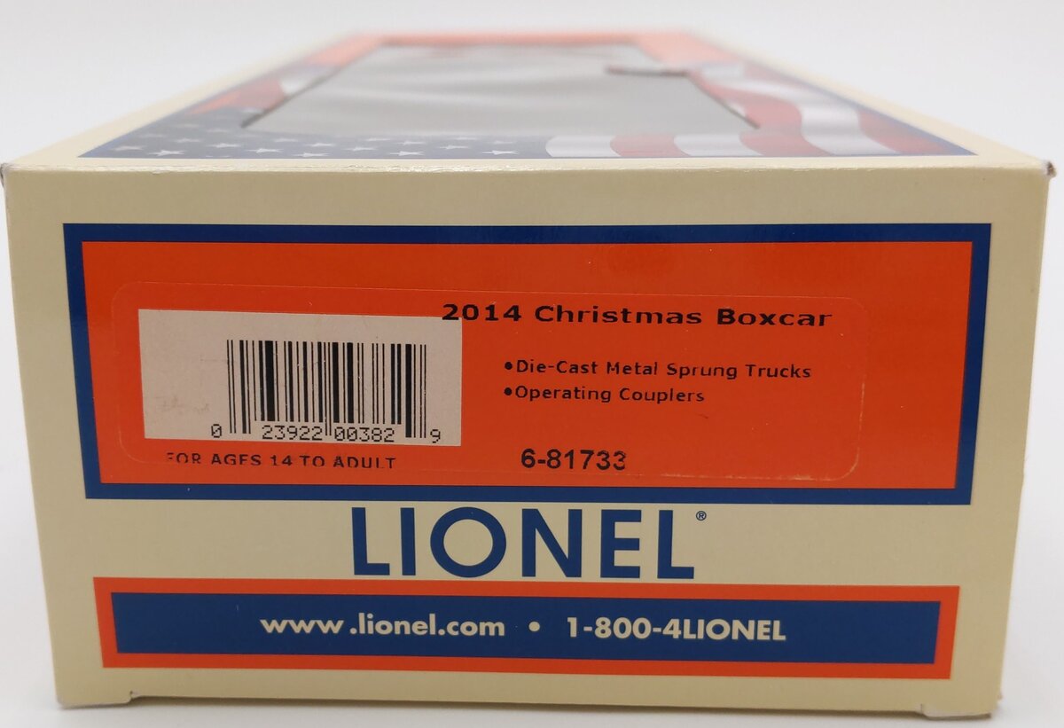 Lionel 6-81733 O Gauge Christmas 2014 Boxcar LN/Box