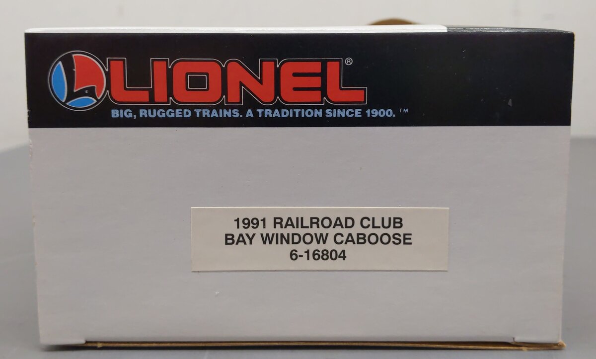 Lionel 6-16804 O Gauge Lionel Railroader Club Bay Window Caboose #16804 NIB