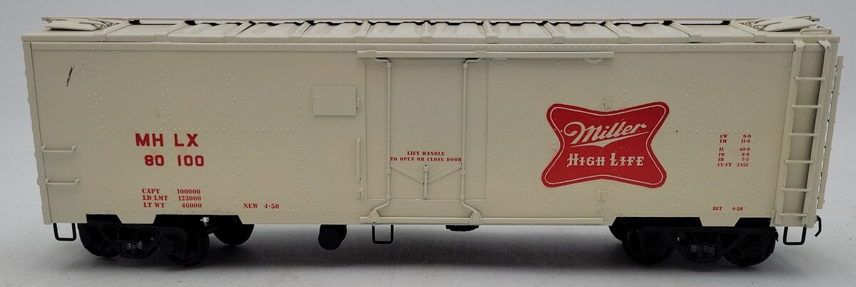 O Scale (2-Rail) Miller Highlife BRASS Refrigerator Car #80100-CUSTOM