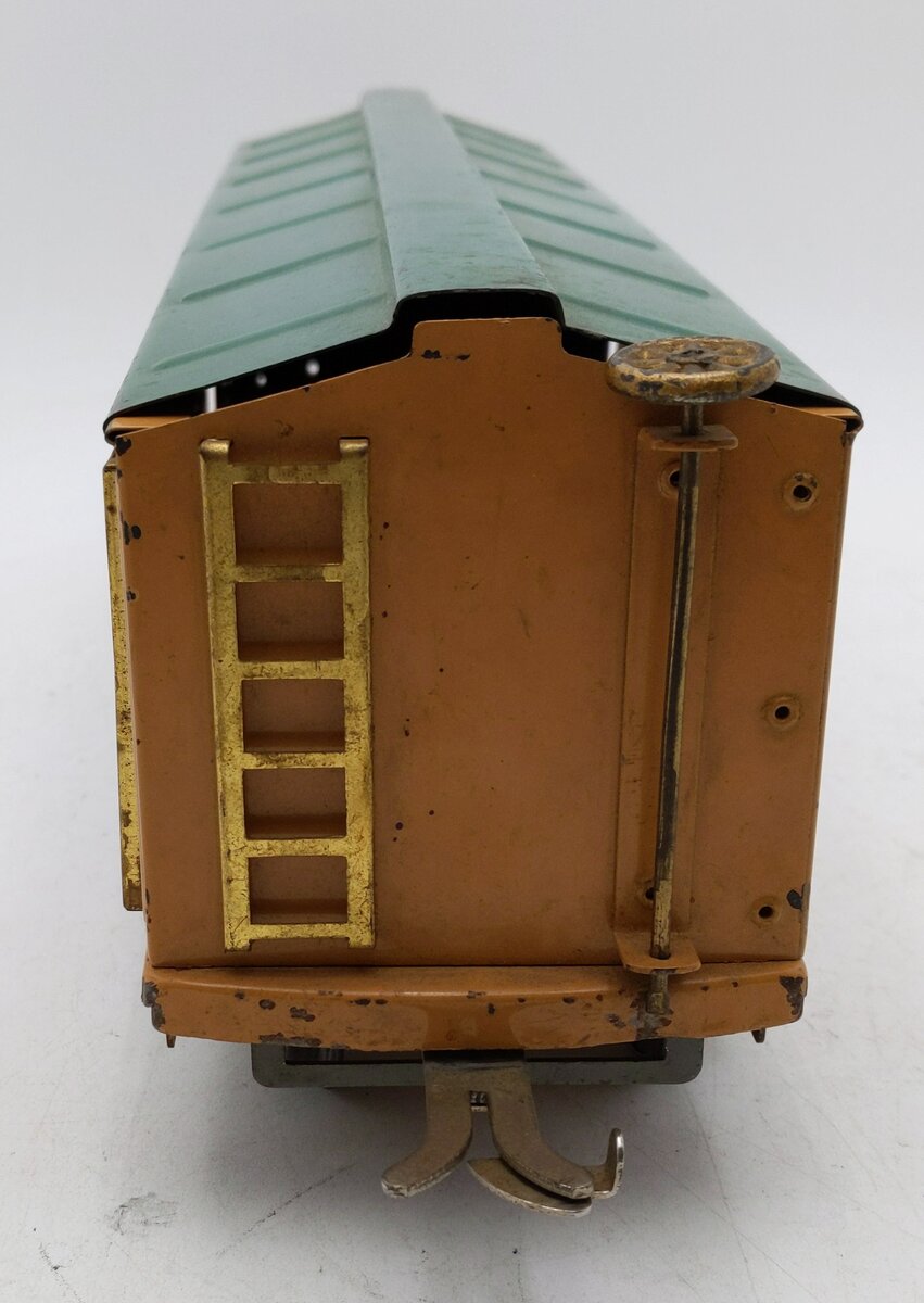 American Flyer 4018 Vintage Standard Gauge Mustard Green Boxcar EX