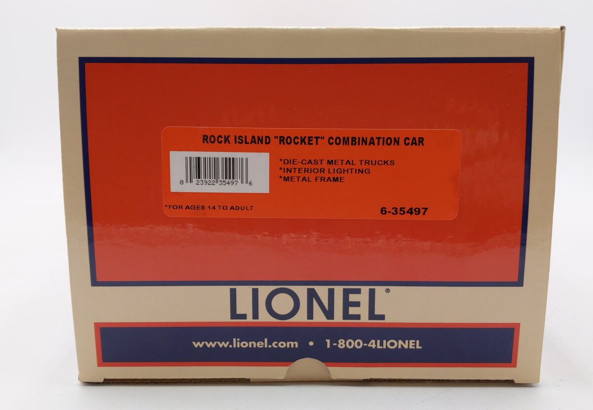 Lionel 6-35497 O Gauge Rock Island Non-Powered Combination Car #751 EX/Box