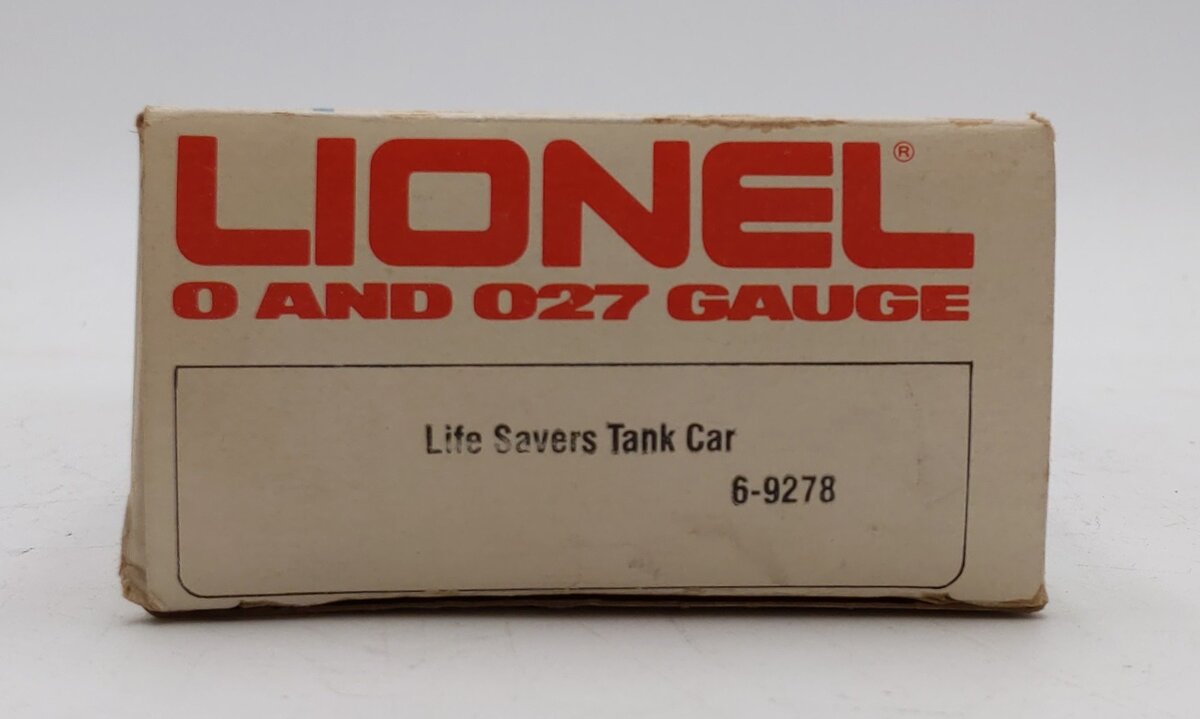 Lionel 6-9278 O Gauge Lifesavers Chrome Plated Single Dome Tank Car EX/Box