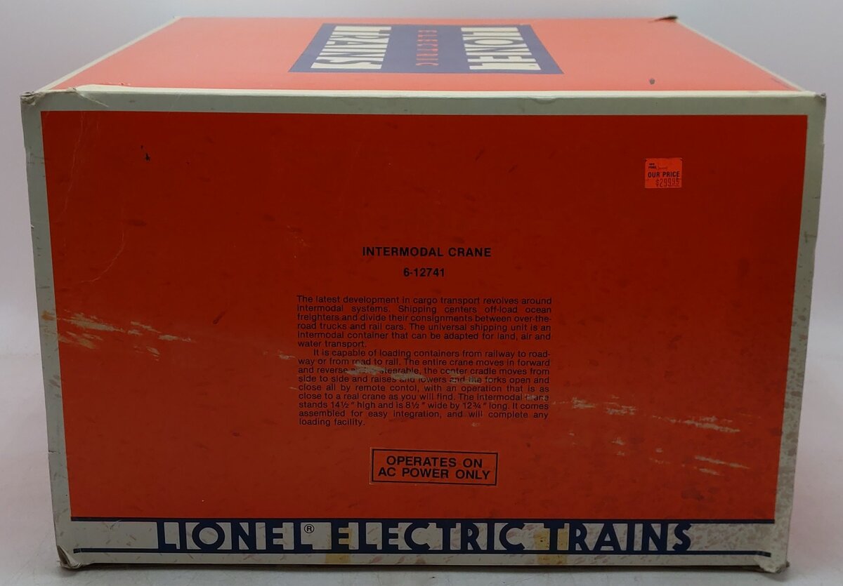 Lionel 6-12741 O Gauge Union Pacific Intermodal Crane Mi-Jack Translift EX/Box