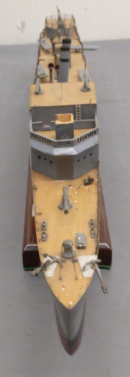 Generic Vintage U.S Navy WWI Wicks Stack Destroyer Ship EX