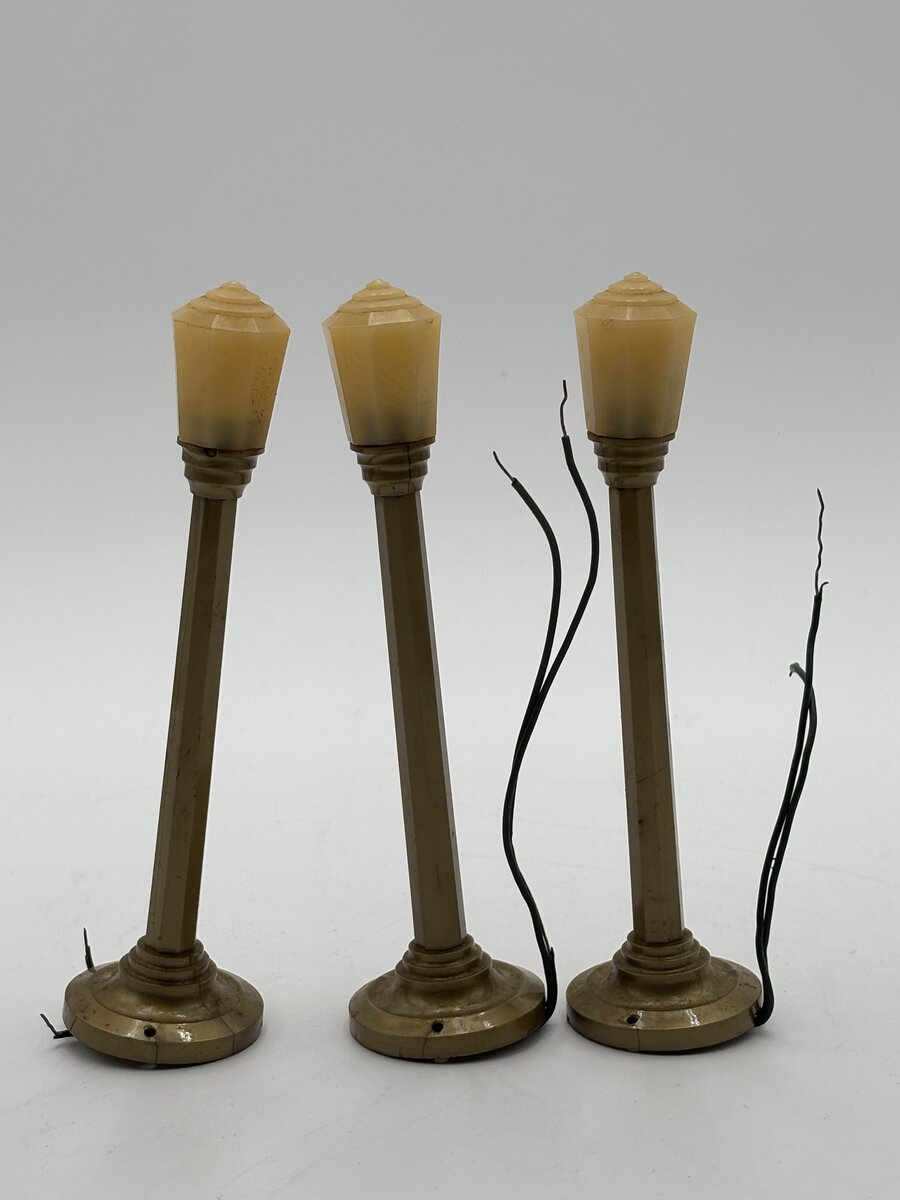 American Flyer 749 Vintage S Plastic Boulevard Street Lamp (Set of 3) LN/Box