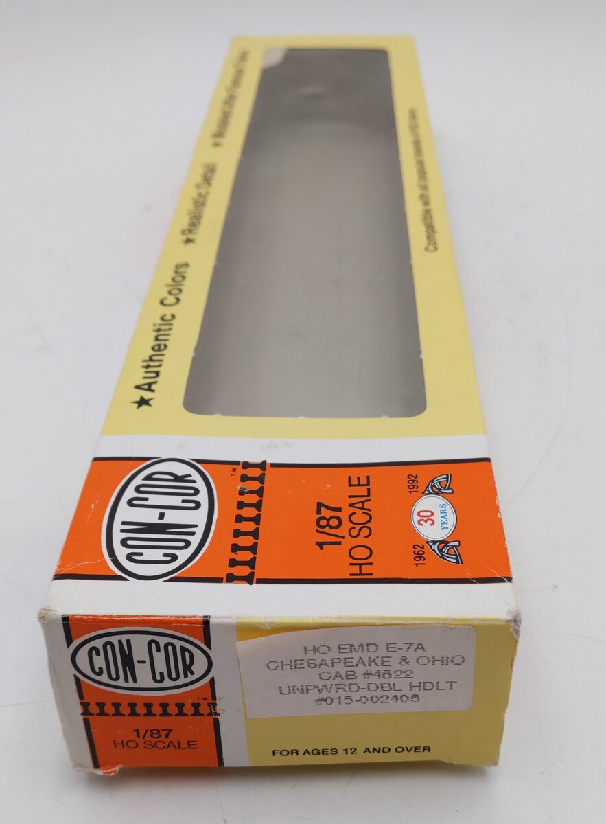Con Cor 0015-002405 HO Chesapeake & Ohio EMD E7A Dummy Passenger Loco #4522 LN/Box