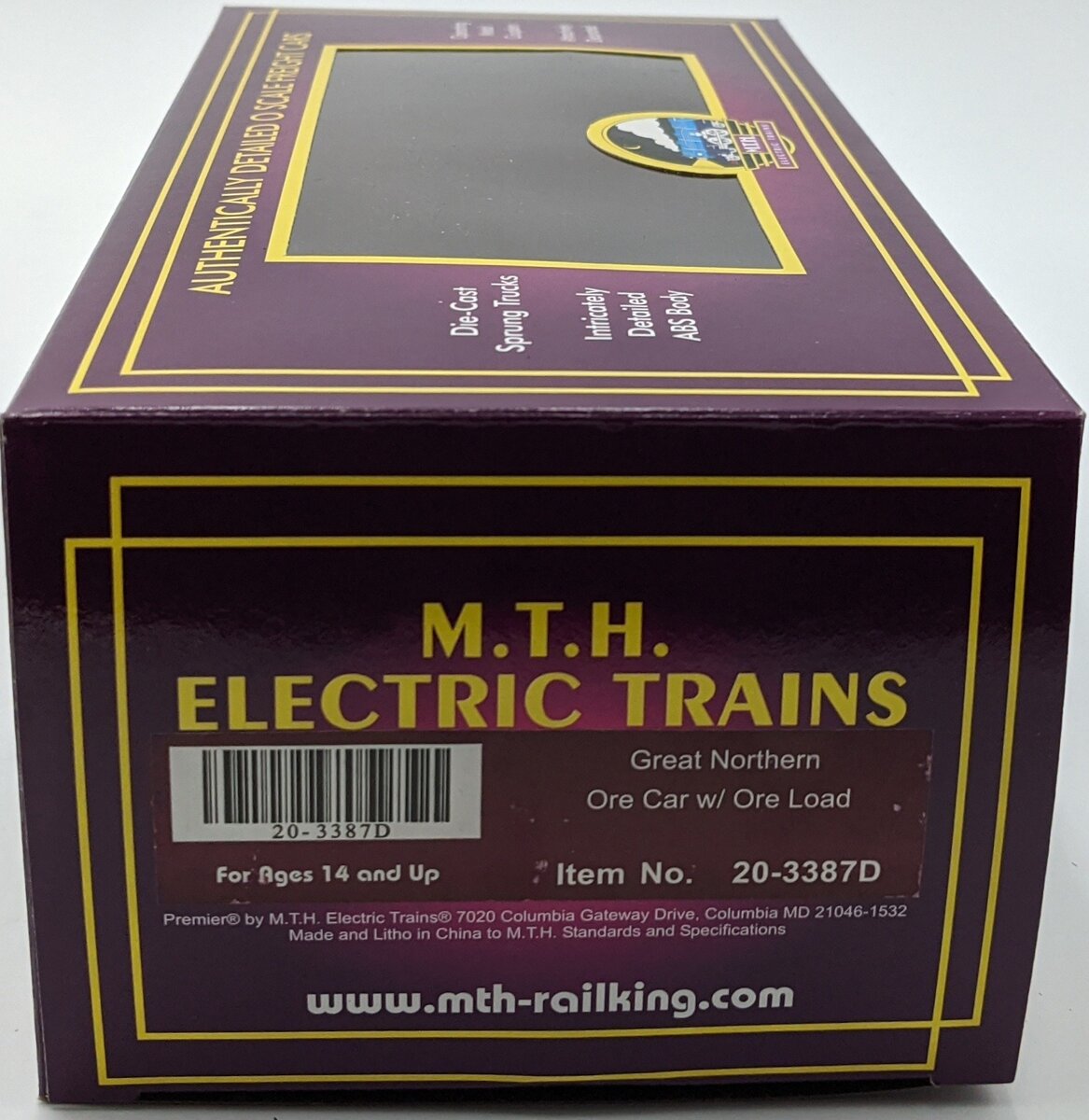 MTH 20-3387D O Great Northern Ore Car W/ Load #92553 NIB